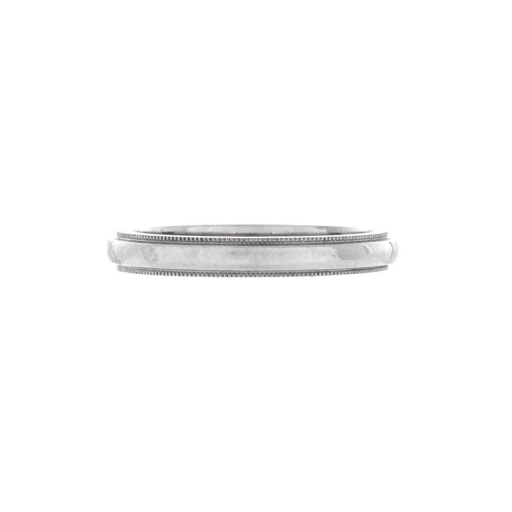Tiffany & Co. 3mm Classic Milgrain Band Ring Platinum